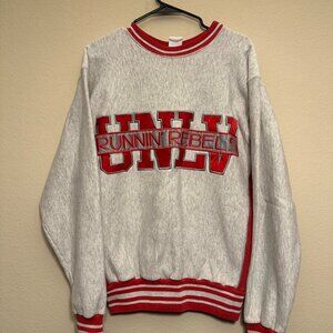 Vintage 90s University of Nevada Las Vegas UNLV Rebels Grey Sweatshirt